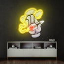 Hand Smoker Led Neon Acrylic Artwork - Custom Neon Signs | LED Neon Signs | Zanvis Neon®