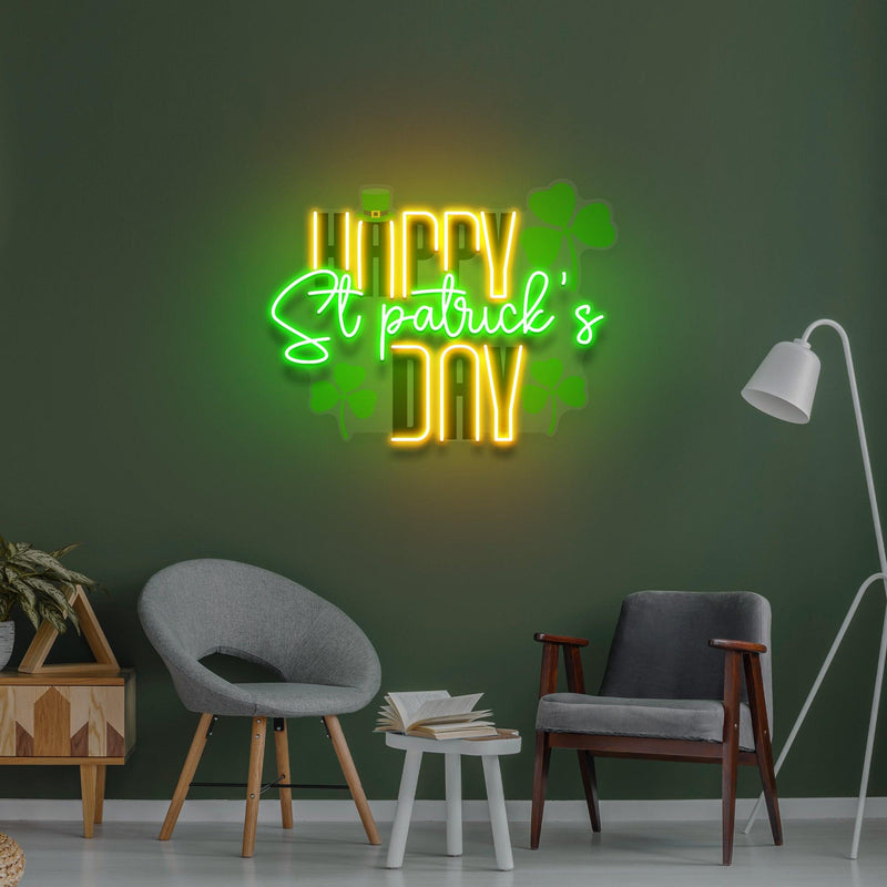 Happy Saint Patrick Day LED Neon Signs - Custom Neon Signs | LED Neon Signs | Zanvis Neon®