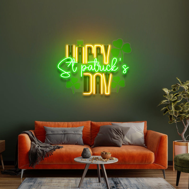 Happy Saint Patrick Day LED Neon Signs - Custom Neon Signs | LED Neon Signs | Zanvis Neon®