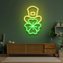 Hat On Clover Saint Patrick Day LED Neon Signs - Custom Neon Signs | LED Neon Signs | Zanvis Neon®