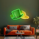 Hat and Gold Saint Patrick Day LED Neon Signs - Custom Neon Signs | LED Neon Signs | Zanvis Neon®