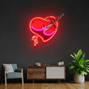 Heart Sword Led Neon Acrylic Artwork - Custom Neon Signs | LED Neon Signs | Zanvis Neon®