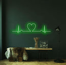 Heartbeat Neon Sign - Custom Neon Signs | LED Neon Signs | Zanvis Neon®