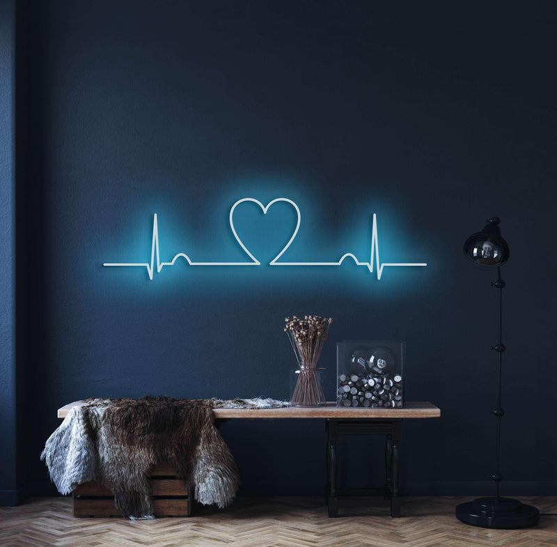 Heartbeat Neon Sign - Custom Neon Signs | LED Neon Signs | Zanvis Neon®