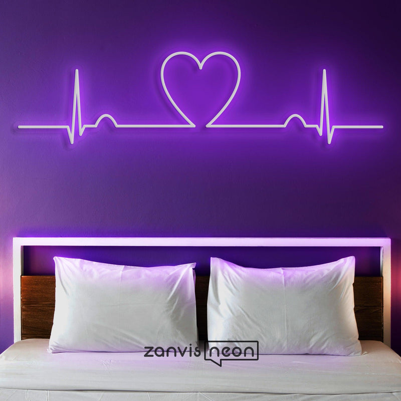 Heart Beat Neon Sign - Custom Neon Signs | LED Neon Signs | Zanvis Neon®