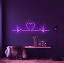Heartbeat Neon Sign - Custom Neon Signs | LED Neon Signs | Zanvis Neon®