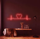 Heartbeat Neon Sign - Custom Neon Signs | LED Neon Signs | Zanvis Neon®