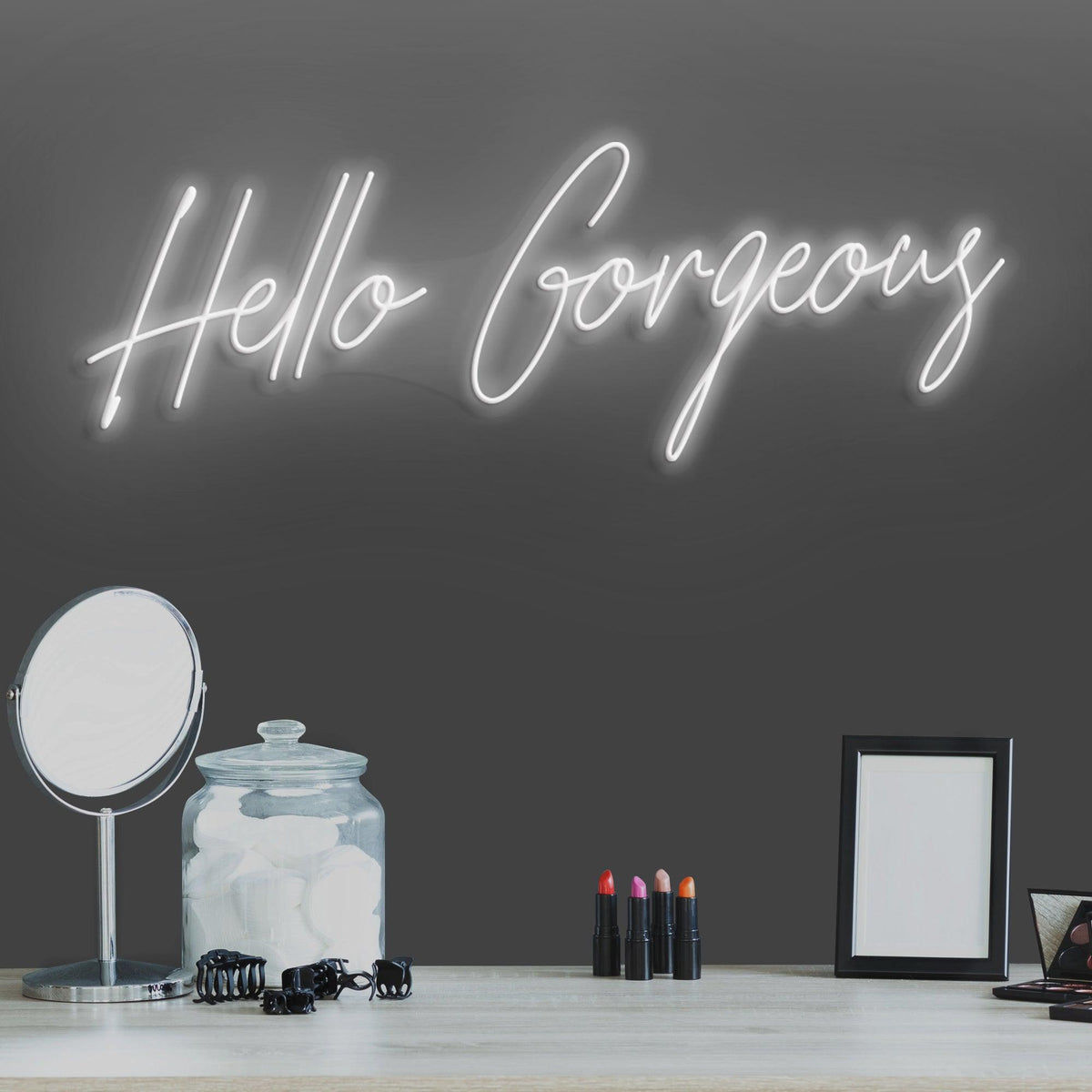Hello Gorgeous Beauty Shop Dual Color LED Enseigne Lumineuse
