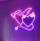 Angel & Devil Neon Sign - Custom Neon Signs | LED Neon Signs | Zanvis Neon®