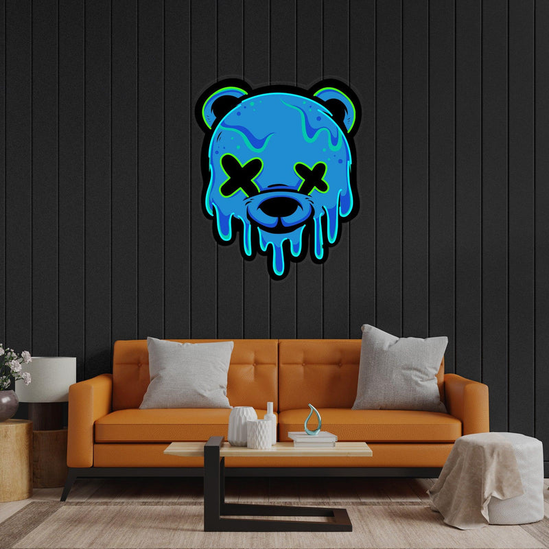 Ice Head Bear Led Neon Acrylic Artwork