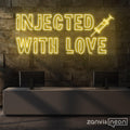 Injected With Love Neon Sign - Custom Neon Signs | LED Neon Signs | Zanvis Neon®