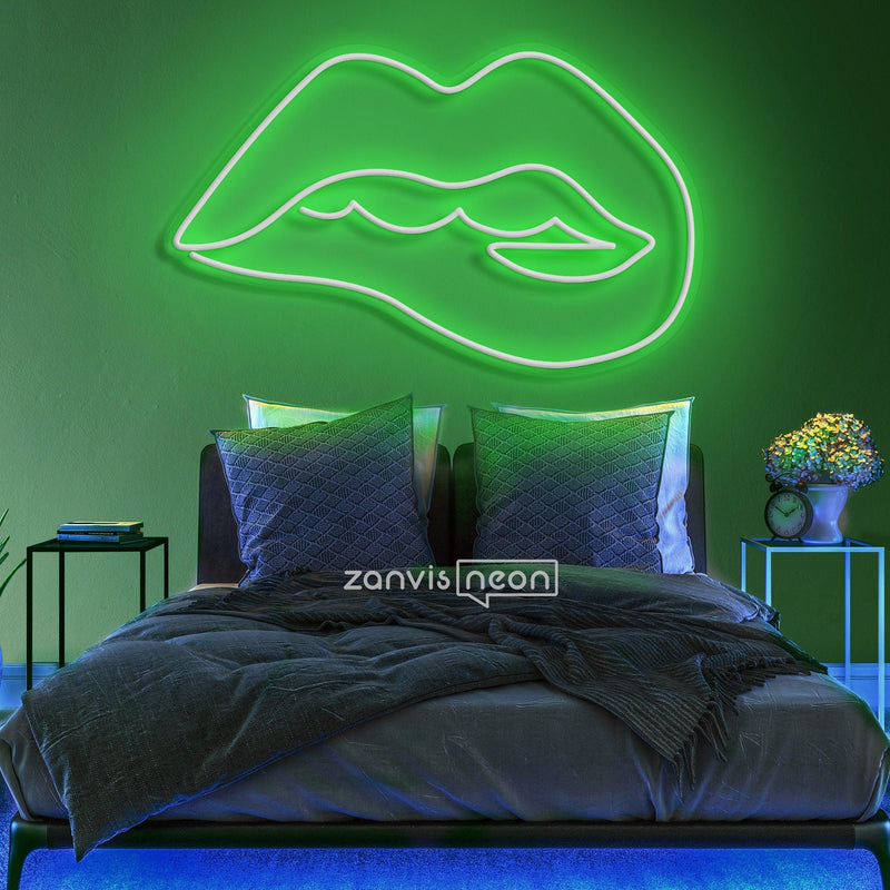 Irresistible Lips Neon Sign - Custom Neon Signs | LED Neon Signs | Zanvis Neon®