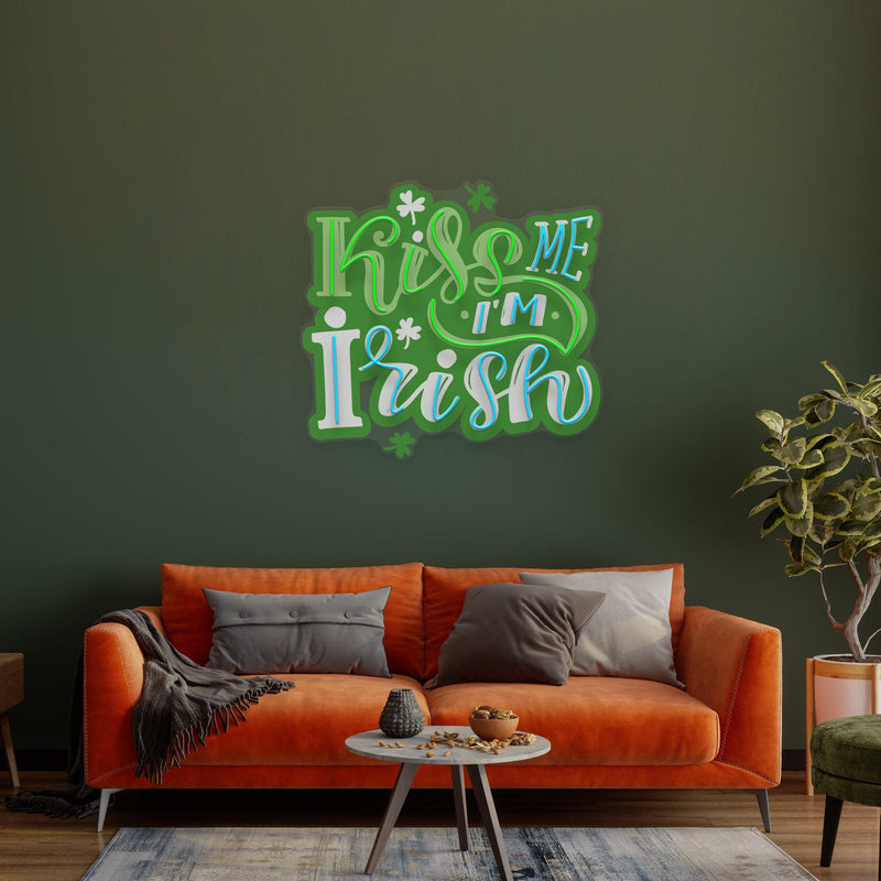 Kiss Me Im Irish St Patrick Day LED Neon Signs - Custom Neon Signs | LED Neon Signs | Zanvis Neon®