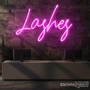 Lashes Neon Sign - Custom Neon Signs | LED Neon Signs | Zanvis Neon®