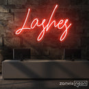 Lashes Neon Sign - Custom Neon Signs | LED Neon Signs | Zanvis Neon®