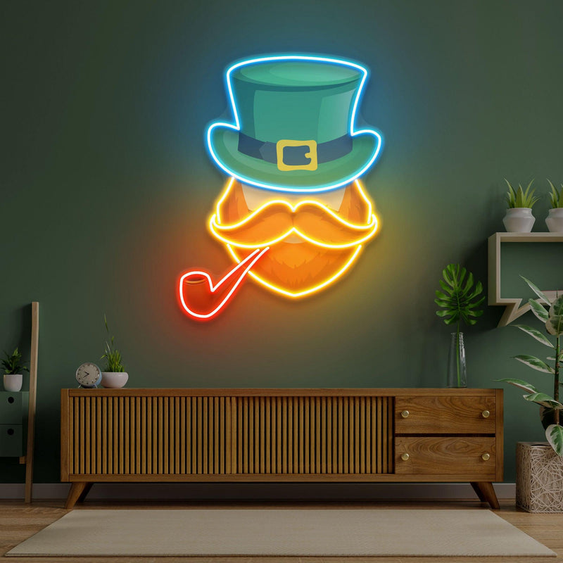 Leprechaun Beard St Patrick Day LED Neon Signs - Custom Neon Signs | LED Neon Signs | Zanvis Neon®