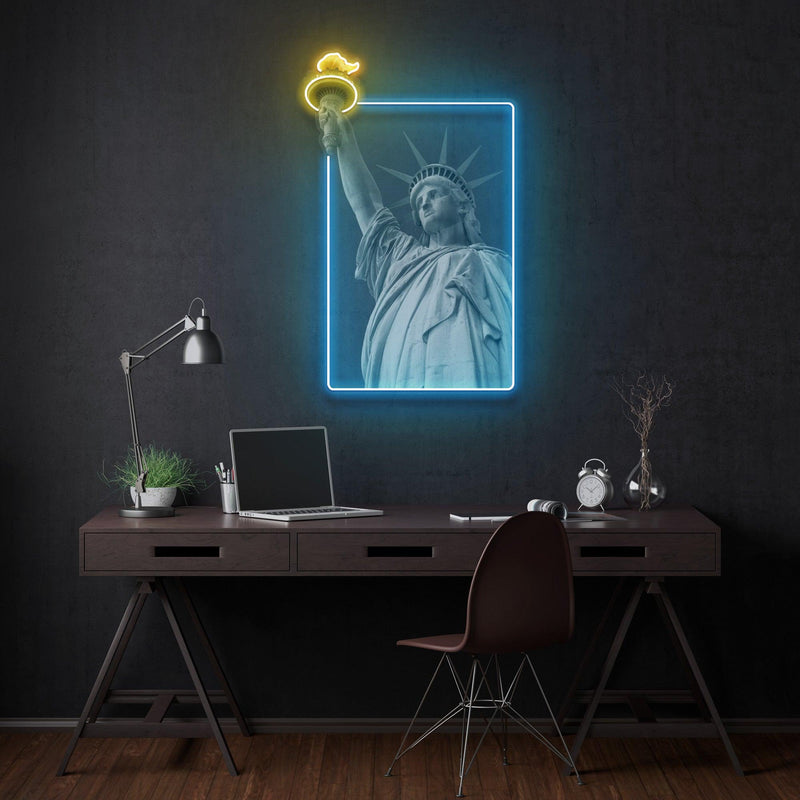 Liberty Enlightening the World Led Neon Acrylic Artwork Zanvis Neon