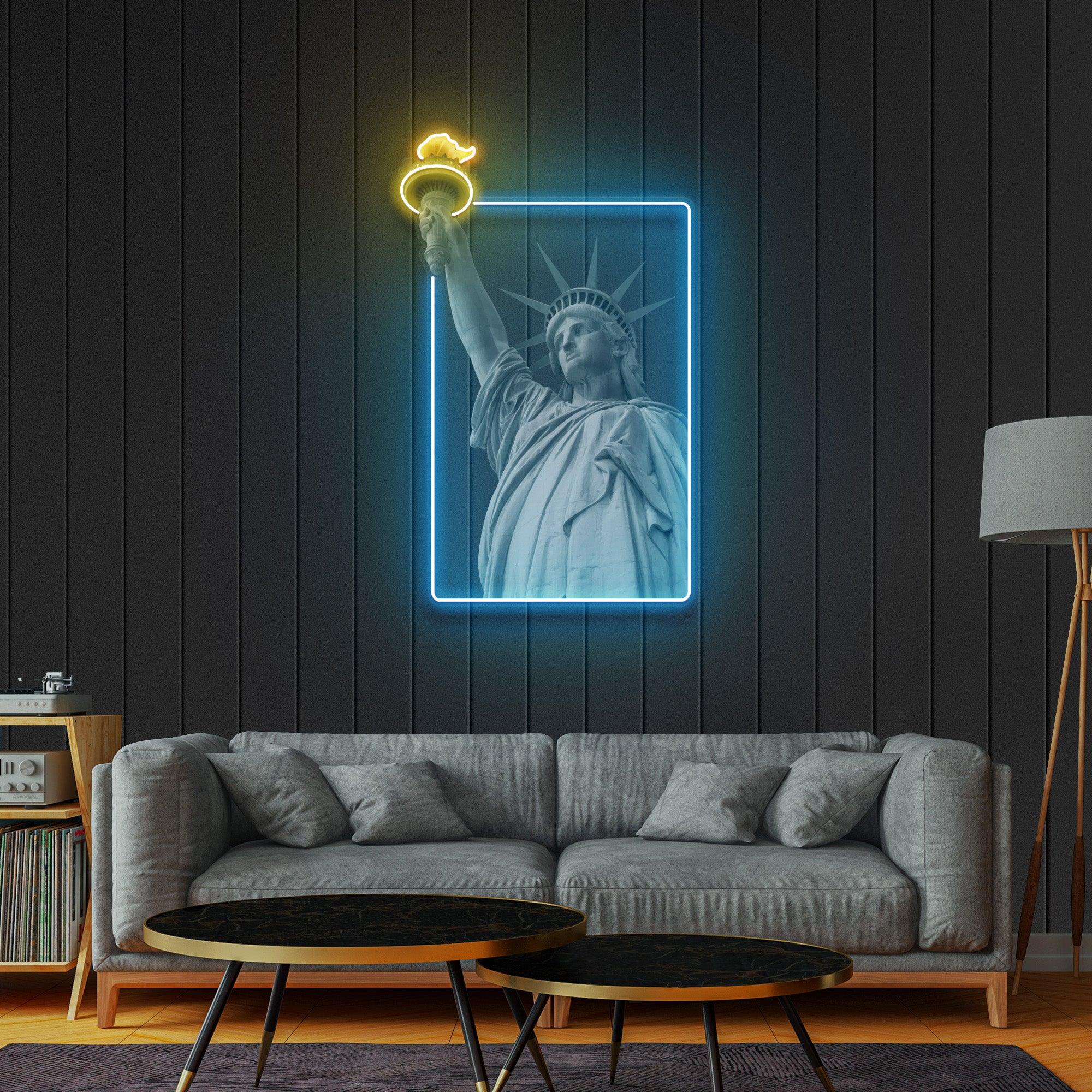 Liberty Enlightening the World Led Neon Acrylic Artwork Zanvis Neon