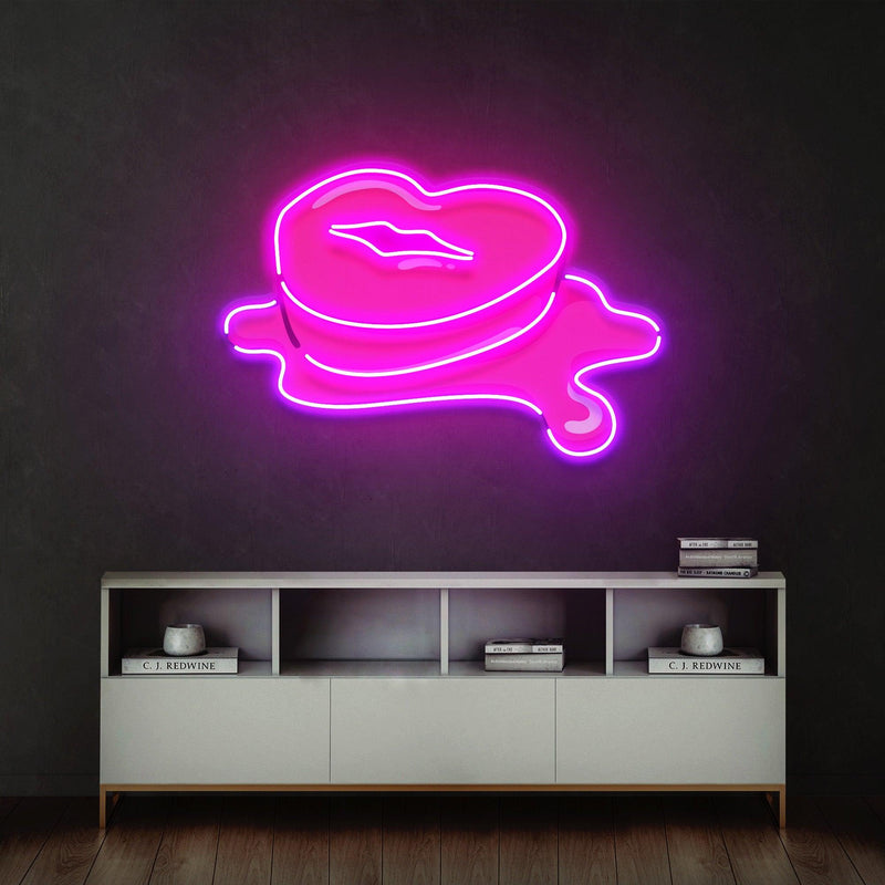 Lip Butter Led Neon Acrylic Artwork - Custom Neon Signs | LED Neon Signs | Zanvis Neon®