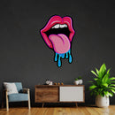 Lips Dripping Led Neon Acrylic Artwork 2