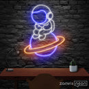 Lonely Astronaut Neon Sign - Custom Neon Signs | LED Neon Signs | Zanvis Neon®