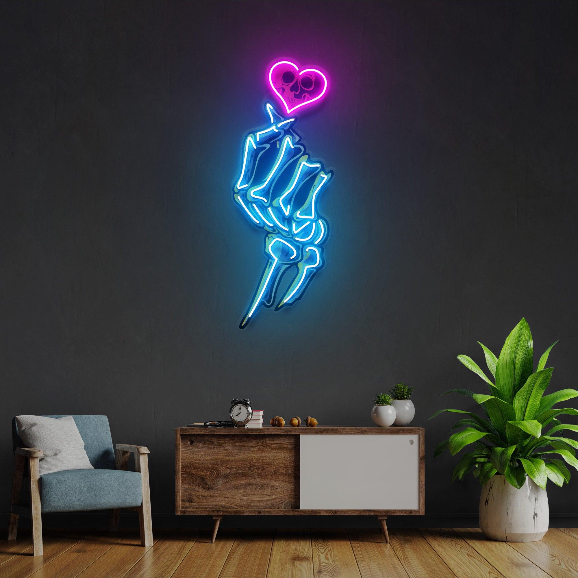 Love Hands Led Neon Acrylic Artwork - Custom Neon Signs | LED Neon Signs | Zanvis Neon®