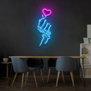 Love Hands Led Neon Acrylic Artwork - Custom Neon Signs | LED Neon Signs | Zanvis Neon®