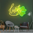 Lucky Four-Leaf Clover Saint Patrick Day LED Neon Signs - Custom Neon Signs | LED Neon Signs | Zanvis Neon®