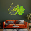 Lucky Four-Leaf Clover Saint Patrick Day LED Neon Signs - Custom Neon Signs | LED Neon Signs | Zanvis Neon®