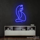 Minimalist Cat Neon Sign - Custom Neon Signs | LED Neon Signs | Zanvis Neon®
