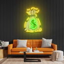 Money Bag Led Neon Acrylic Artwork - Custom Neon Signs | LED Neon Signs | Zanvis Neon®