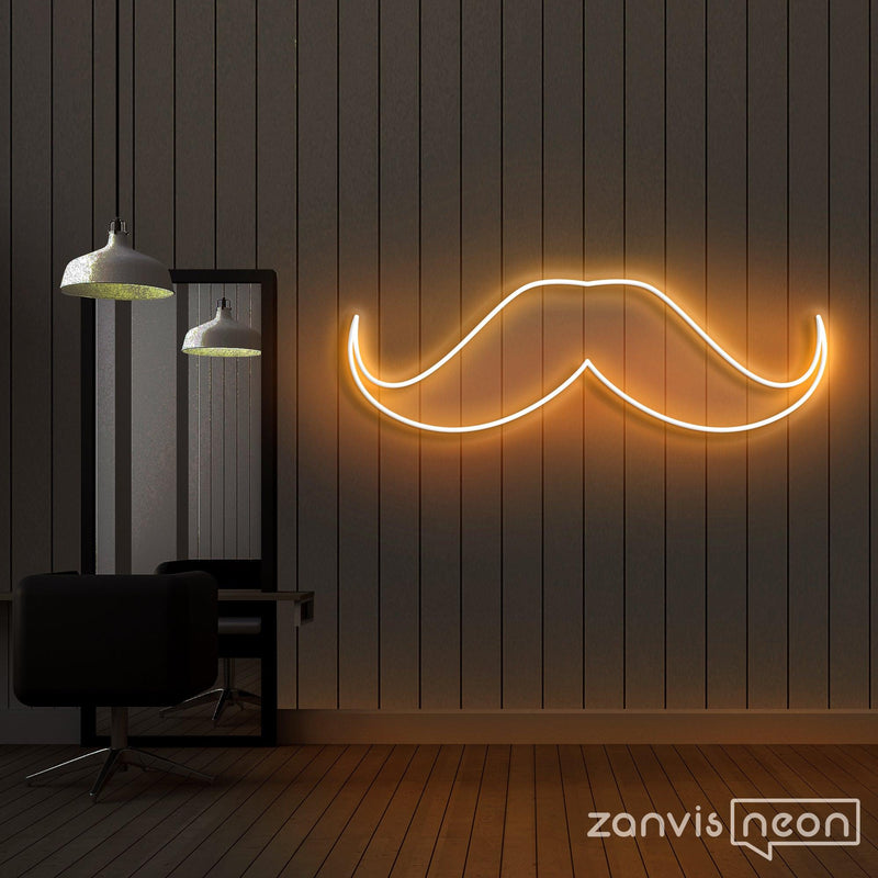 Moustache Neon Sign - Custom Neon Signs | LED Neon Signs | Zanvis Neon®
