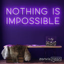 Nothing Is Impossible 2 Neon Sign - Custom Neon Signs | LED Neon Signs | Zanvis Neon®