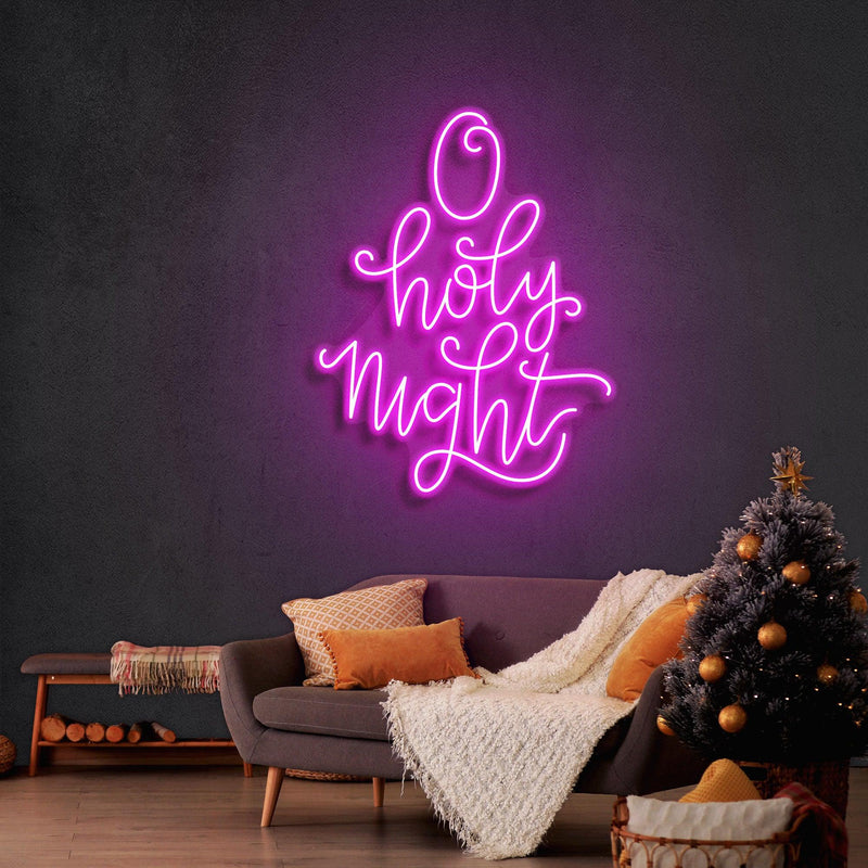 O Holy Night Christmas Neon Sign - Custom Neon Signs | LED Neon Signs | Zanvis Neon®