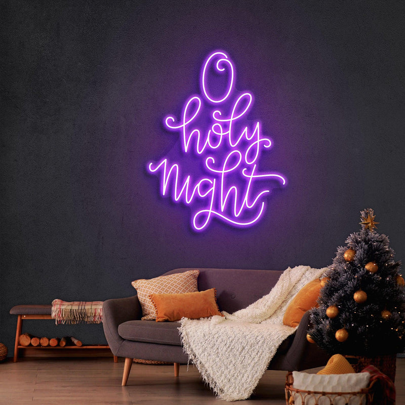 O Holy Night Christmas Neon Sign - Custom Neon Signs | LED Neon Signs | Zanvis Neon®