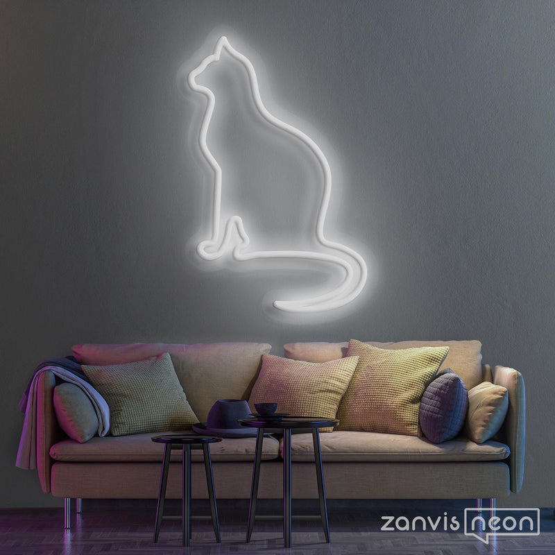 Peaceful Cat Neon Sign - Custom Neon Signs | LED Neon Signs | Zanvis Neon®