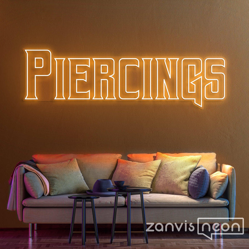 Piercings Neon Sign - Custom Neon Signs | LED Neon Signs | Zanvis Neon®