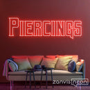 Piercings Neon Sign - Custom Neon Signs | LED Neon Signs | Zanvis Neon®