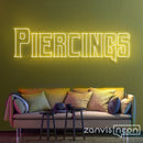 Piercings Neon Sign - Custom Neon Signs | LED Neon Signs | Zanvis Neon®