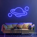 Planet Saturn Neon Sign - Custom Neon Signs | LED Neon Signs | Zanvis Neon®
