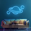 Planet Saturn Neon Sign - Custom Neon Signs | LED Neon Signs | Zanvis Neon®