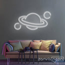 Planet Saturn Neon Sign - Custom Neon Signs | LED Neon Signs | Zanvis Neon®