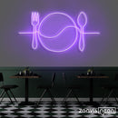 Plate Line Art Neon Sign - Custom Neon Signs | LED Neon Signs | Zanvis Neon®