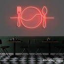 Plate Line Art Neon Sign - Custom Neon Signs | LED Neon Signs | Zanvis Neon®