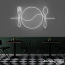 Plate Line Art Neon Sign - Custom Neon Signs | LED Neon Signs | Zanvis Neon®