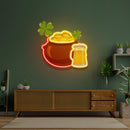 Pot of Gold and Beer St Patrick Day LED Neon Signs - Custom Neon Signs | LED Neon Signs | Zanvis Neon®