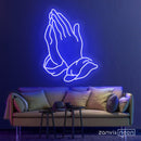 Praying Hands Neon Sign - Custom Neon Signs | LED Neon Signs | Zanvis Neon®
