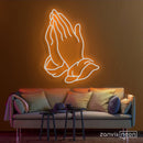 Praying Hands Neon Sign - Custom Neon Signs | LED Neon Signs | Zanvis Neon®
