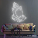 Praying Hands Neon Sign - Custom Neon Signs | LED Neon Signs | Zanvis Neon®