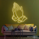 Praying Hands Neon Sign - Custom Neon Signs | LED Neon Signs | Zanvis Neon®